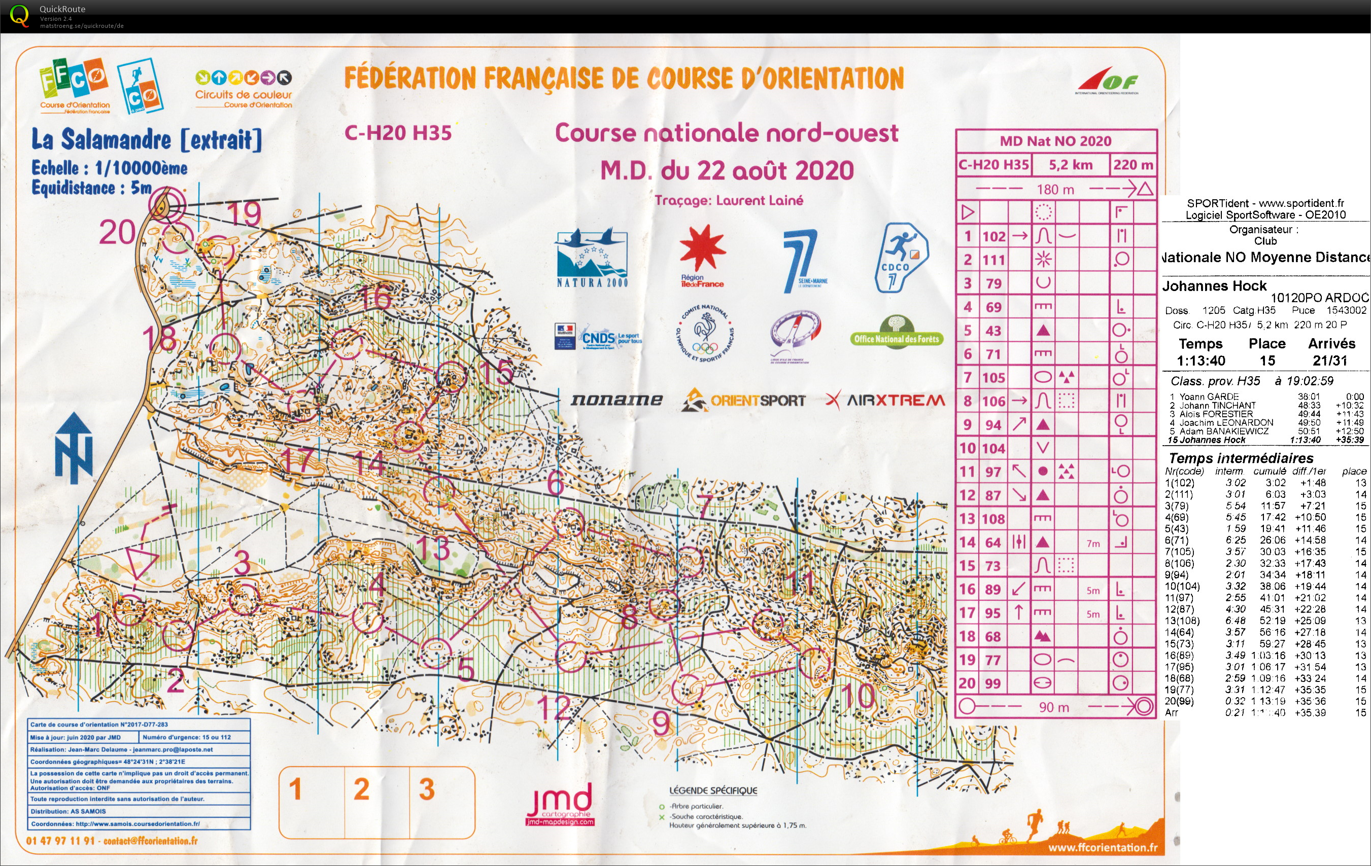 Course nationale M.D. Fontainebleau (22-08-2020)