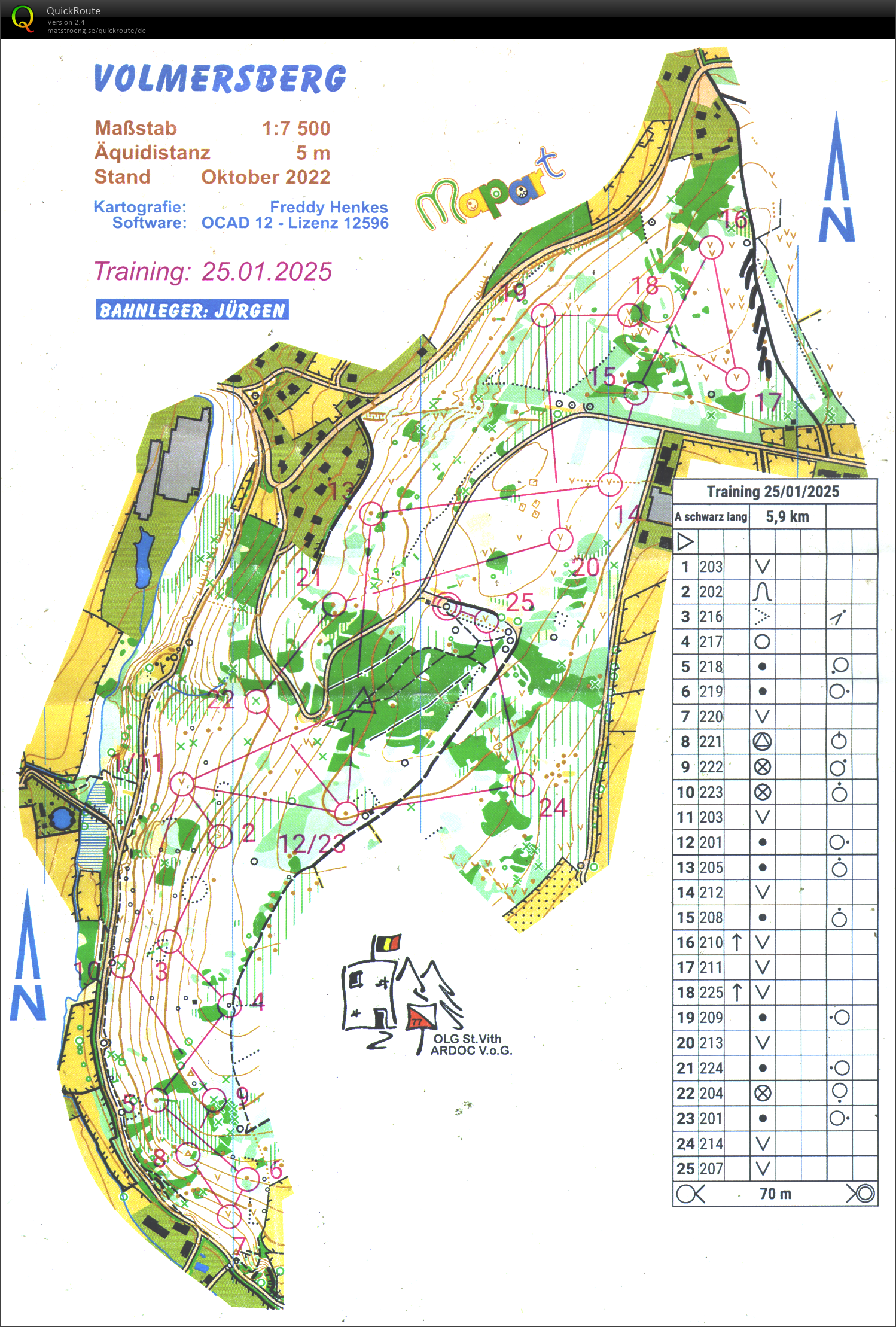 Training Volmersberg - reduzierte Karte (25.01.2025)